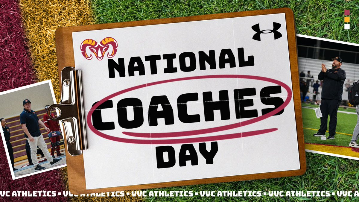 VVC_RAMS's tweet photo. 🐏 HAPPY NATIONAL COACHES DAY!
Today we celebrate the coaches who give their all to our VVC student-athletes every day.
Thank you for your leadership, dedication, and commitment to helping our Rams succeed on and off the field! 💛
#VVCAthletics #NationalCoachesDay #HornsUp🤘 https://t.co/0NDTeuIflq