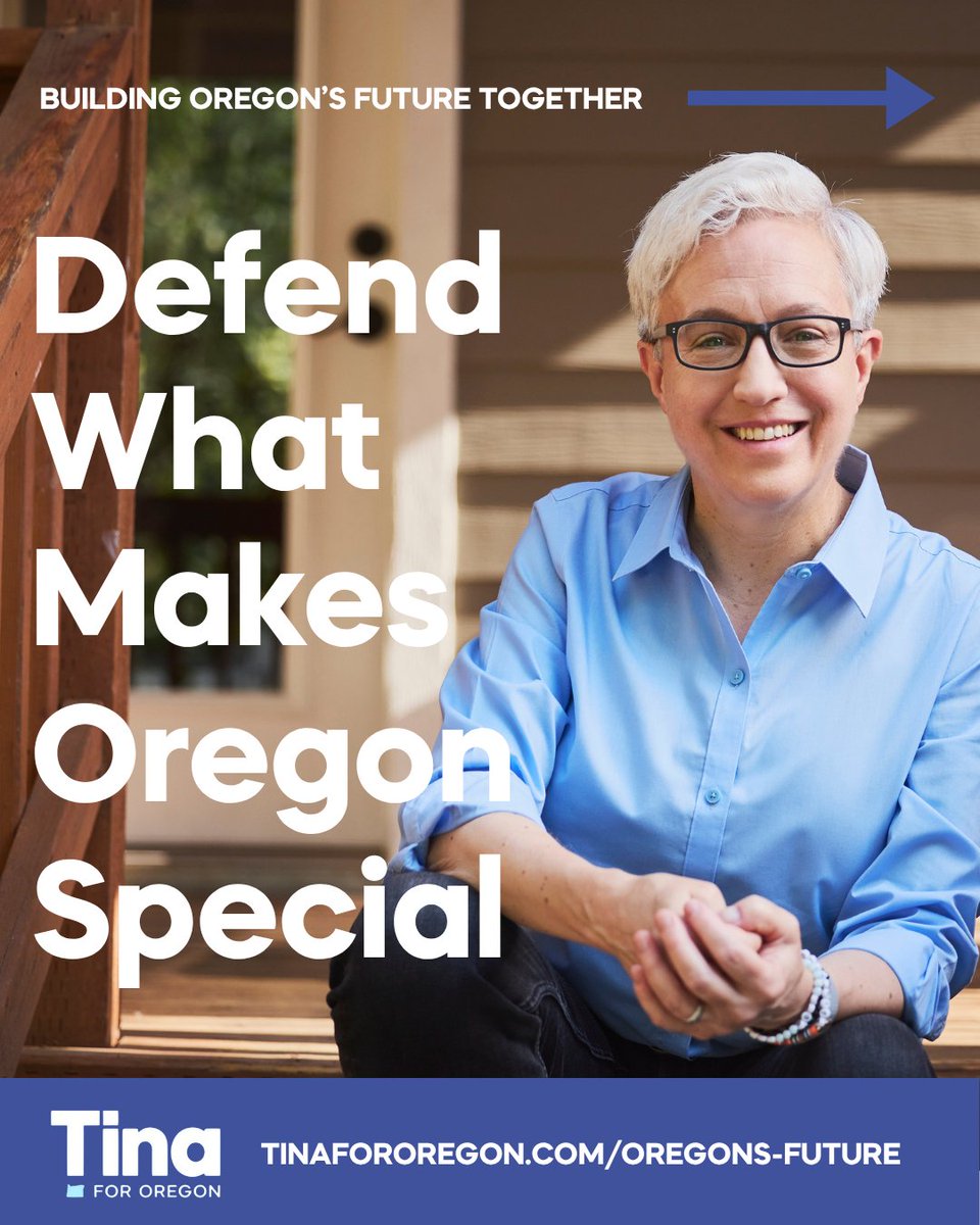 TinaKotek's tweet photo. We need to continue to defend what makes Oregon special. I’ll keep fighting to protect our rights, our environment, and the communities that call Oregon home.

Learn more: https://t.co/cBfU8uctsD https://t.co/CKkVfZmxN1