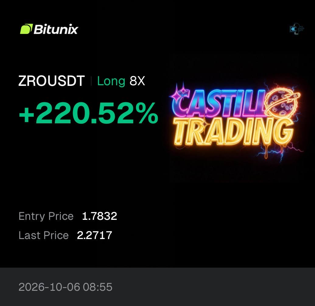 CastilloTrading's tweet photo. Another banger handed out in VIP. 

$ZRO, initial entry was a little soon but instead of panicking when the trade went red we stayed grounded and added to it a few times, getting DCA opportunities. 

Today, we start scaling out and taking some profits off the table. https://t.co/xRABHUWYo9