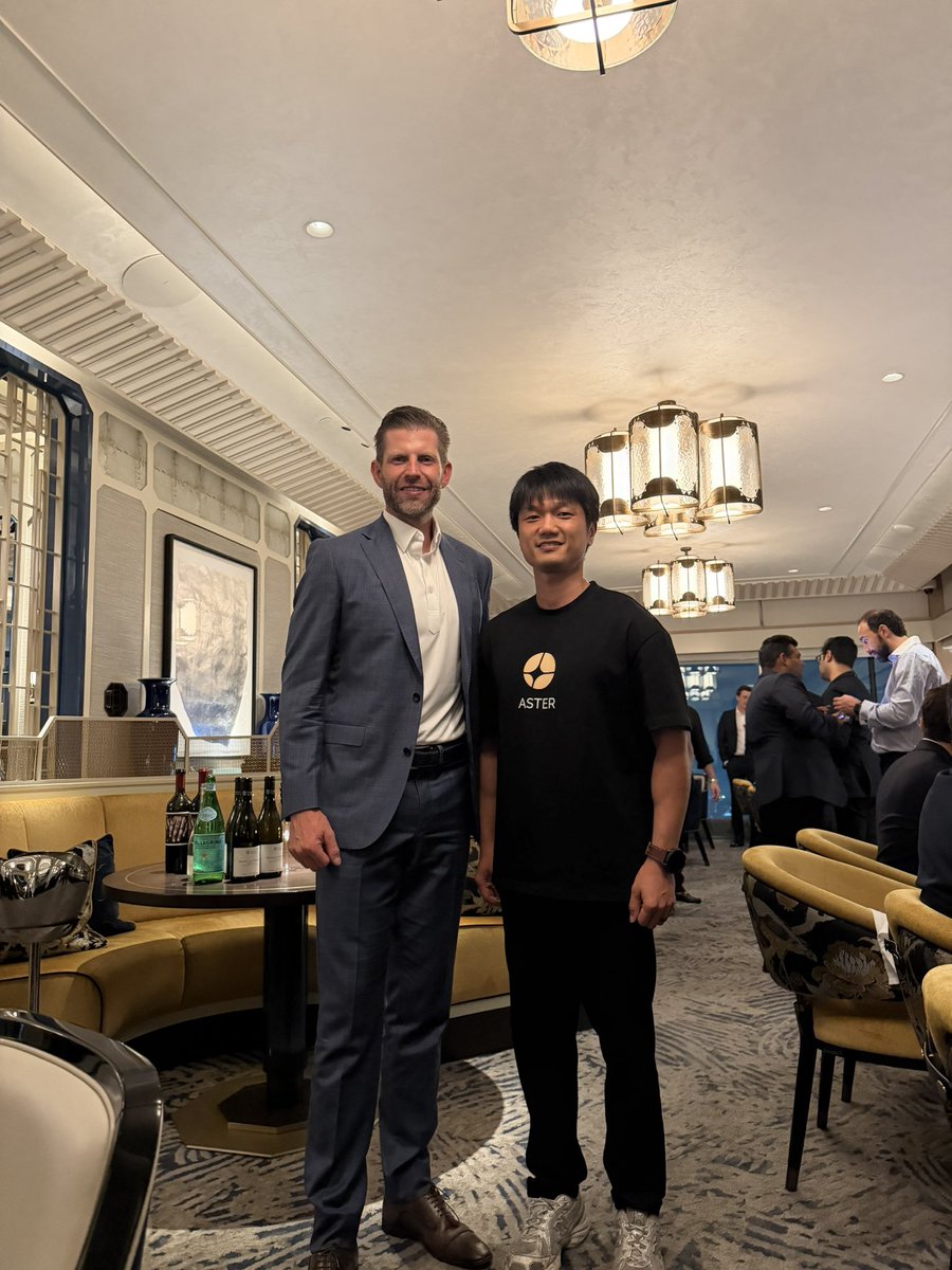 Leonard_Aster's tweet photo. A very insightful discussion today with @EricTrump.

The trend is becoming clear. The U.S. is moving from enforcement toward more workable regulatory paths for crypto markets, including leverage and derivatives. It is a positive step for our broader compliance strategy across global markets.