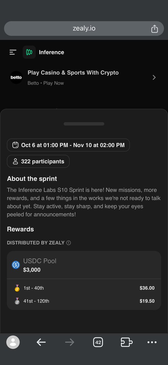 justbernie05's tweet photo. Sprint 10 is LIVE!

@inference_labs brings new quests + a $3,000 USDC reward pool.

Jump in, join the Discord, complete quests on Zealy and climb the leaderboard. Now’s a great time to get involved!

https://t.co/FS7T4nmNIj

#InferenceLabs #ZealySprint #Web3AI #DeAI https://t.co/PgwOAi6I5D