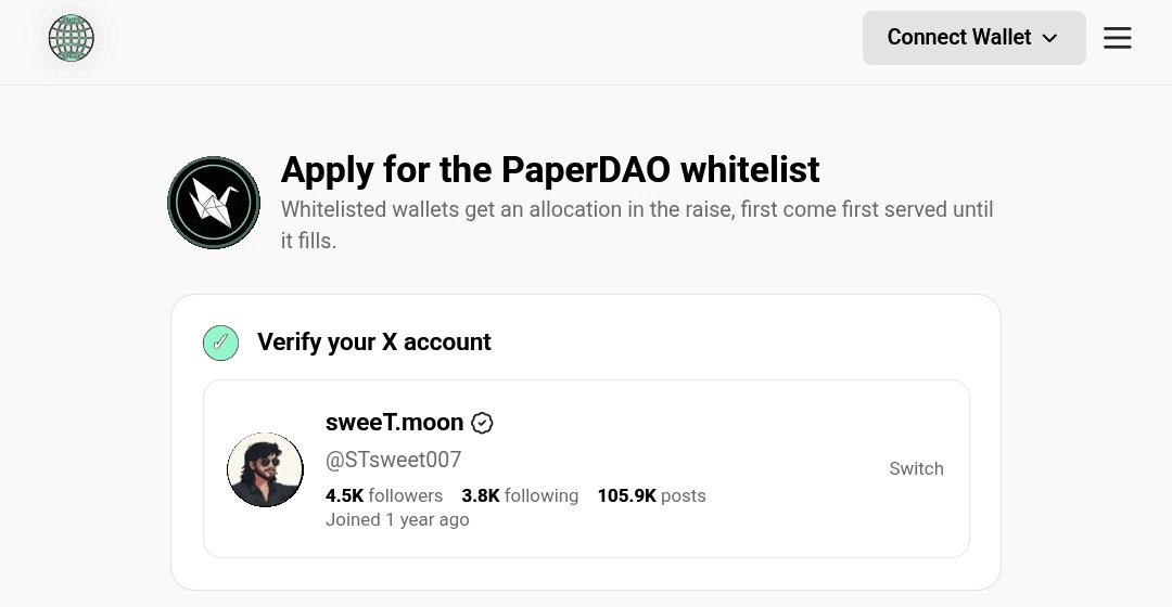 STsweet007's tweet photo. I’ve been looking into @paperdao_xyz and what caught my attention isn’t another presale or token launch.

It’s the treasury structure behind it.

PaperDAO is raising capital through Daos World, with the treasury designed to participate in Papertrade from the early stage on Robinhood Chain.

The part I find interesting is how the whole model connects the pieces:

community capital goes in 
→ treasury gets deployed 
→ liquidity and trading activity generate value 
→ $PULP represents exposure to the treasury.

There’s also no team allocation, while 100M tokens are planned for a Uniswap V3 liquidity pool and the raise has a 50 ETH hard cap.

The waitlist is tiered too, so access depends on your tier, with allocations filled first come, first served.

I’m joining the waitlist because I want to see whether this model can actually turn pooled community capital into an execution advantage.

Not buying the hype. I’m watching the mechanism.