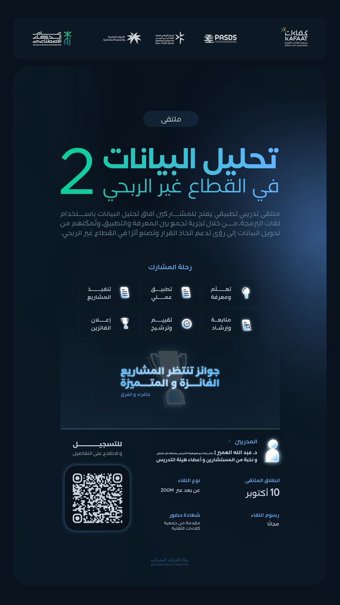 RowadEdu's tweet photo. الرحلة تبدأ الآن ..

انطلاق ملتقى تحليل البيانات في القطاع غير الربحي النسخة الثانية، من تنظيم @KafaatBYC 

تجربة تطبيقية تمتد من التعلّم والمعرفة إلى تنفيذ المشاريع وصناعة الأثر.

للتسجيل: https://t.co/LcIhhtxKt3

#آكاديمية_رواد
#ملتقى_تحليل_البيانات2
#عام_الذكاء_الاصطناعي https://t.co/Yrp5wVj5lz