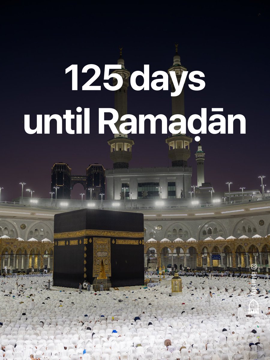 Alhamdhulillaah's tweet photo. 🌙 There are approximately 125 days until Ramaḍān.

اللهم بلغنا رمضان 

[Allāhumma baliḡnā Ramaḍān]
  
Oh Allāh, grant us the ability to reach Ramaḍān 🤲🏽 https://t.co/3Mom1z3CmE