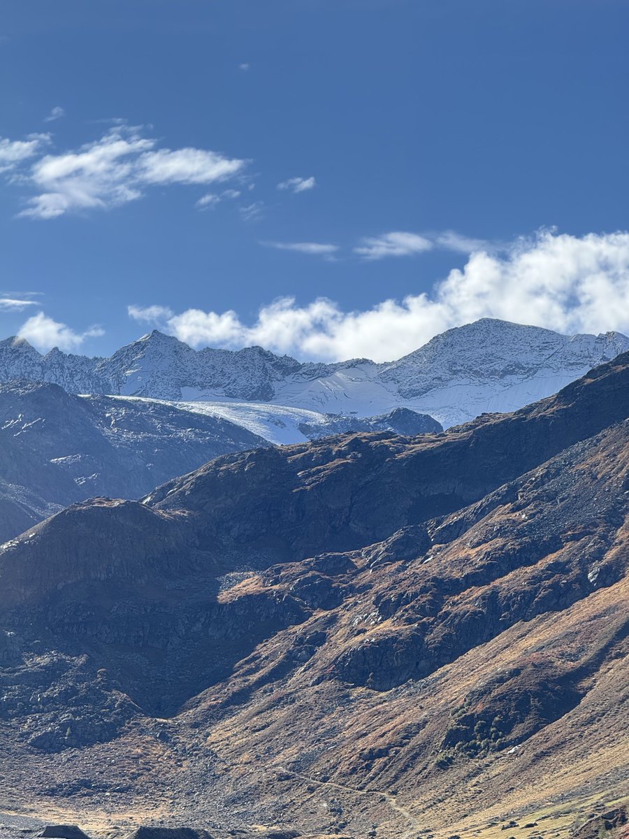combathistorian's tweet photo. 9,500-foot glacier where the OSS Greenup Team @osssociety parachuted into the heart of the Third Reich’s Alpine Redoubt with Dr. Nick Mueller @WWIImuseum as we guided the tour in the footsteps of the OSS commandos. Fred Mayer, a Jewish refugee who volunteered for the OSS, dared to return to the Reich disguised as a German officer and gathered crucial actionable intelligence🇺🇸 . We visited the high alpine hut the team used as they traversed knee- and waist-deep snow and a treacherous glacier. #TheyDaredReturnBook #TheBrennerAssignmentTour