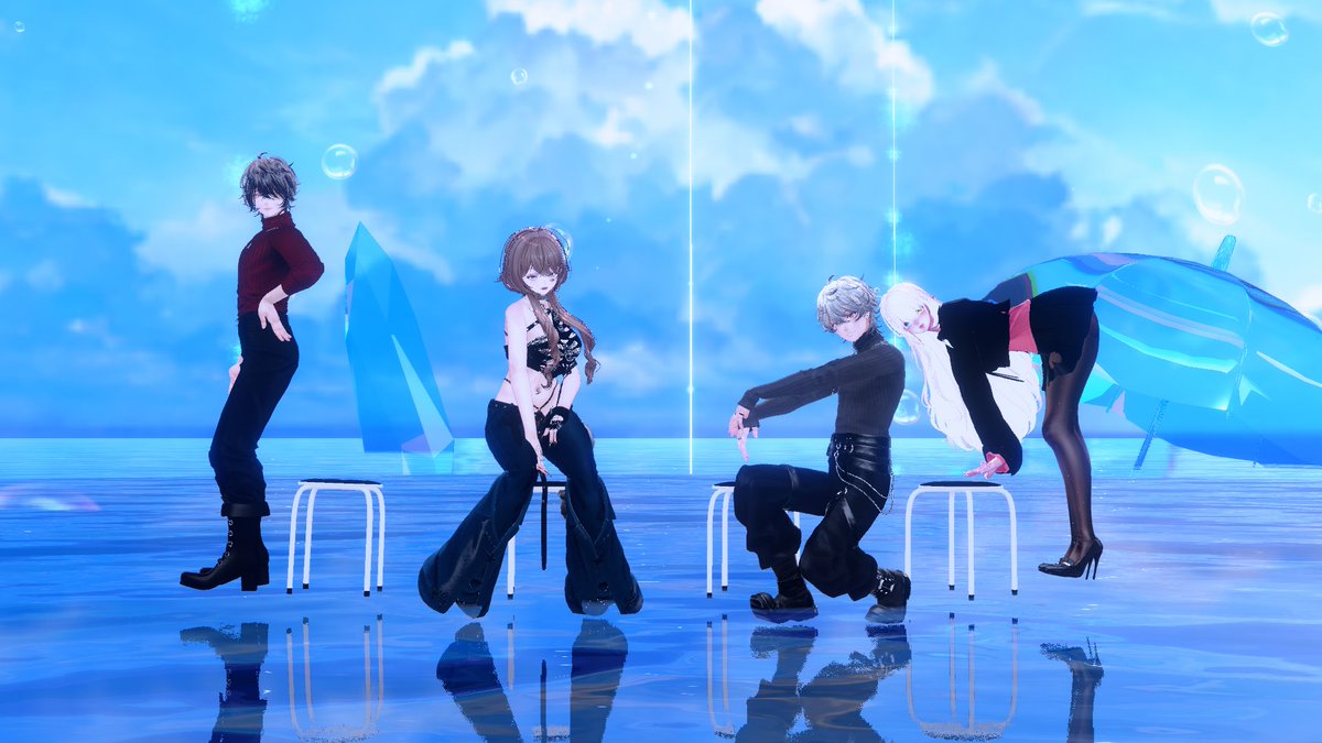 Pecomi2525's tweet photo. みんなでMMD♪ https://t.co/qaEF59LwXp