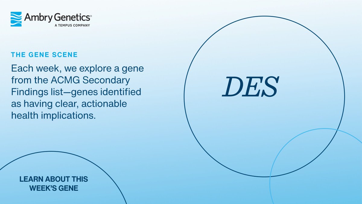 AmbryGenetics's tweet photo. Brooke Sample, MS, CGC, explores pathogenic variants in the DES gene, which have been associated with a spectrum of DES­-related myopathies, including dilated cardiomyopathy (DCM) and arrhythmogenic right ventricular cardiomyopathy (ARVC), and myofibrillar myopathy (MFM). #GeneScene #GeneChat #DES #Cardio
https://t.co/nphQKtHsnS
