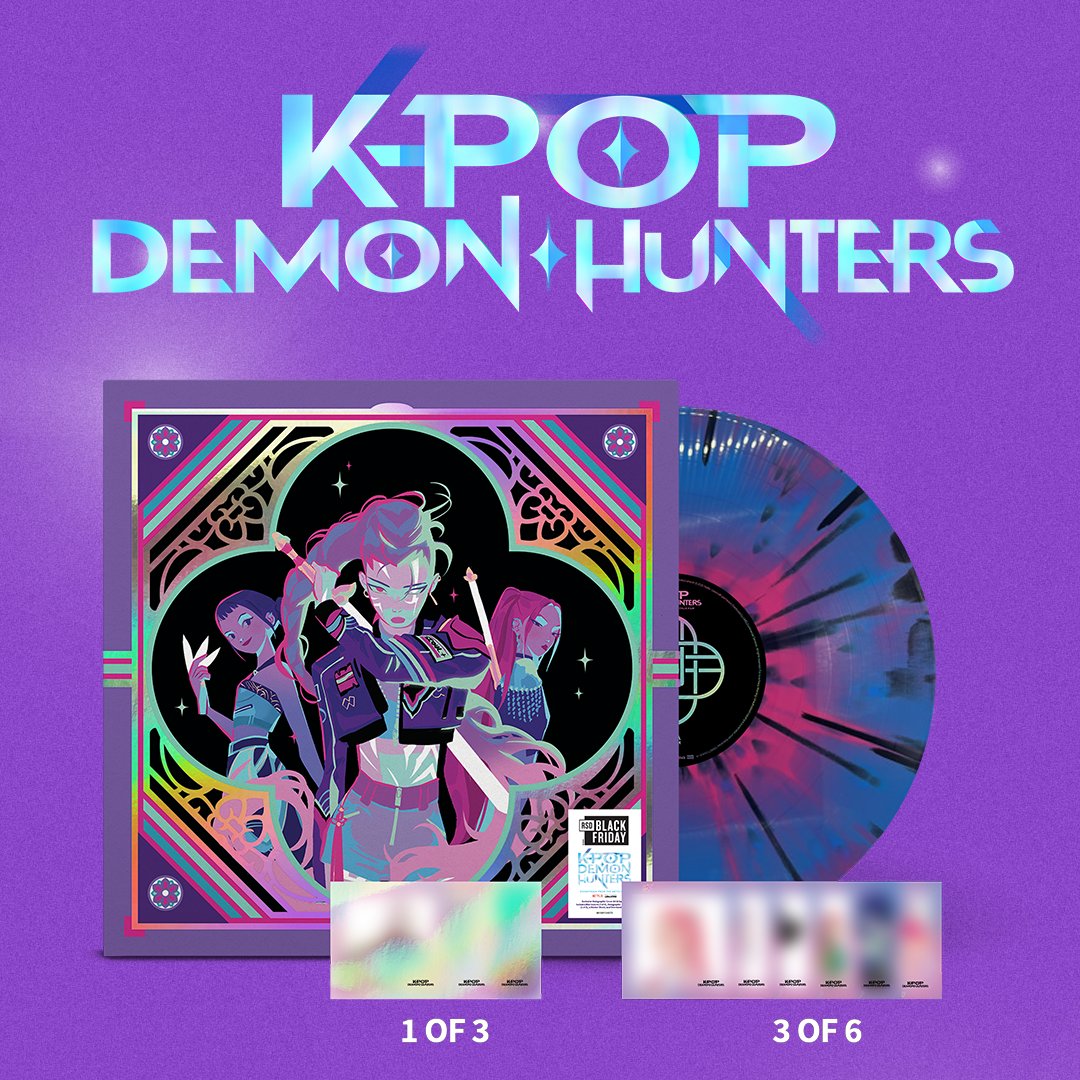 SonyAnimation's tweet photo. For the fans! A special new edition of the KPop Demon Hunters soundtrack is coming to record stores this Black Friday. Get more information and find your local store at https://t.co/kZgE57kKUE

💜 Cover by Marion Bordeyne (@galaxyspeaking)
💜 Triple Gatefold by Helen Chen (@MingjueChen)