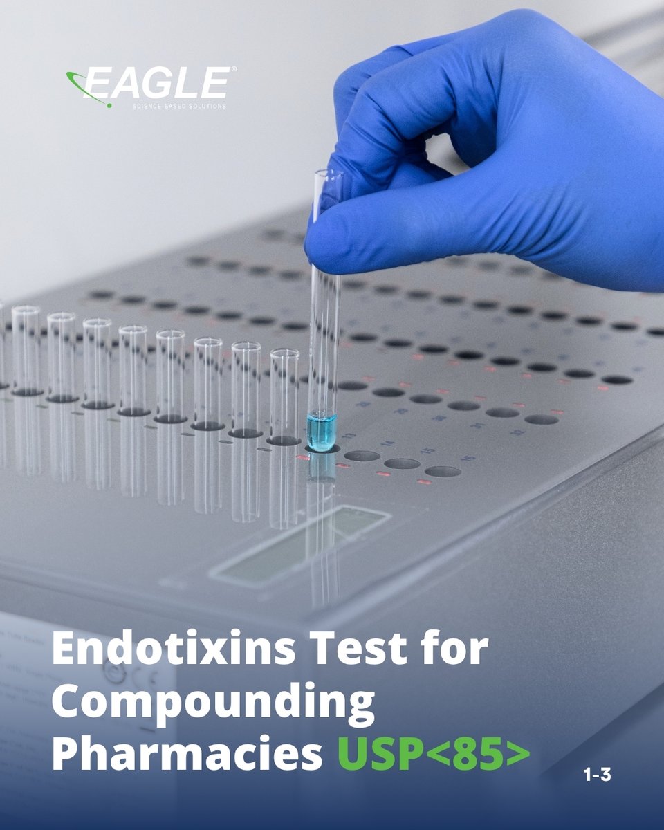 eagleanalytical's tweet photo. What is the USP Bacterial Endotoxins Test, and what are the requirements for compounding pharmacies making sterile preparations?
Β
#usp85 #endotoxinstest #endotoxinTesting
#eagleanalytical
#consulteagle https://t.co/pmmmuh6maA