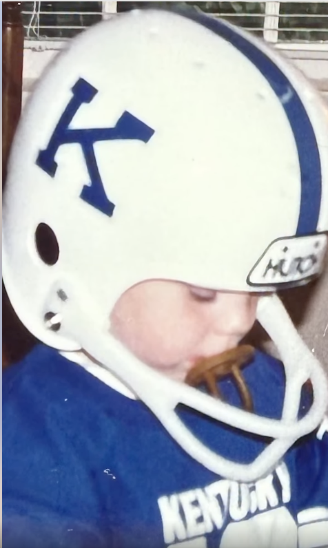 MrsTylerKSR's tweet photo. Will Stein on the Power K:
"I just love the logo. I mean, it's not because I'm a big retro guy. I just think it's super cool and it looks clean, and it obviously embodies the era that my dad played in, and so that's where it's special to me.
"The first Kentucky thing that I wore, like when I was a little kid, was the old plastic helmet with a Power K on it. So, I think it's just an ode to the past, and I think it's just something that's really cool and unique."