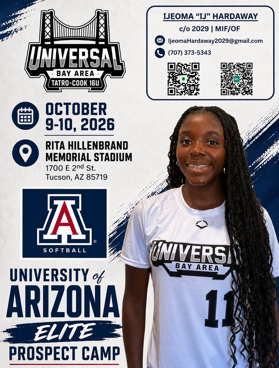 UBA_TatroCook's tweet photo. Our girl @Ijhardaway2029 is off to Arizona this weekend for @ArizonaSoftball Elite Prospect Camp! We know you will do great. Hustle, work hard, learn something and have an awesome time! 💪🏼 https://t.co/kJmUZJv8wT