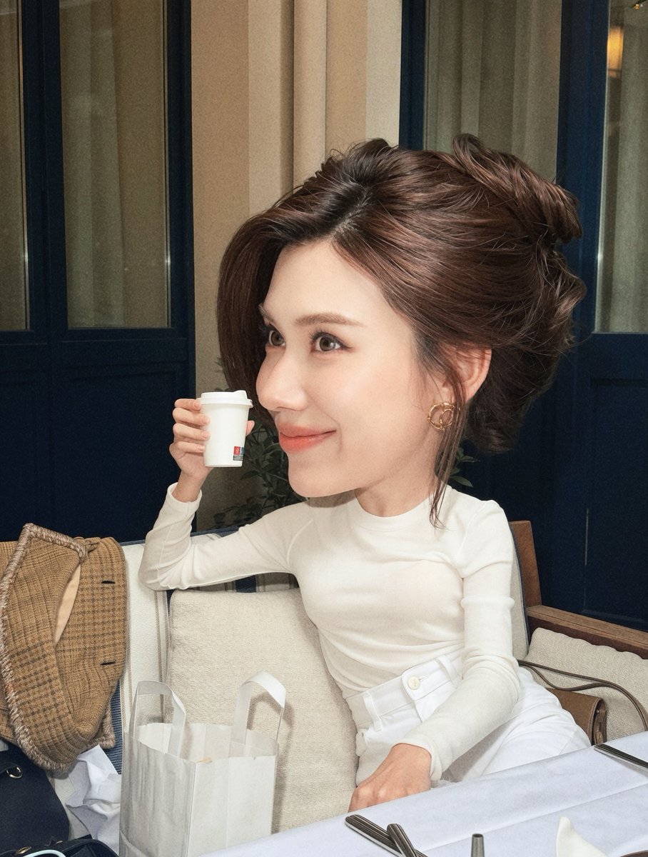tabbiebie's tweet photo. ปุ๊กปิ๊ก 😆 ☕️🥐🤎🤍

#CHANELSS27xLenaMiu
#LalinaLena #MiuNatsha
#CHANELSpringSummer 
#CHANEL #PFW https://t.co/WMvoLRe0SH