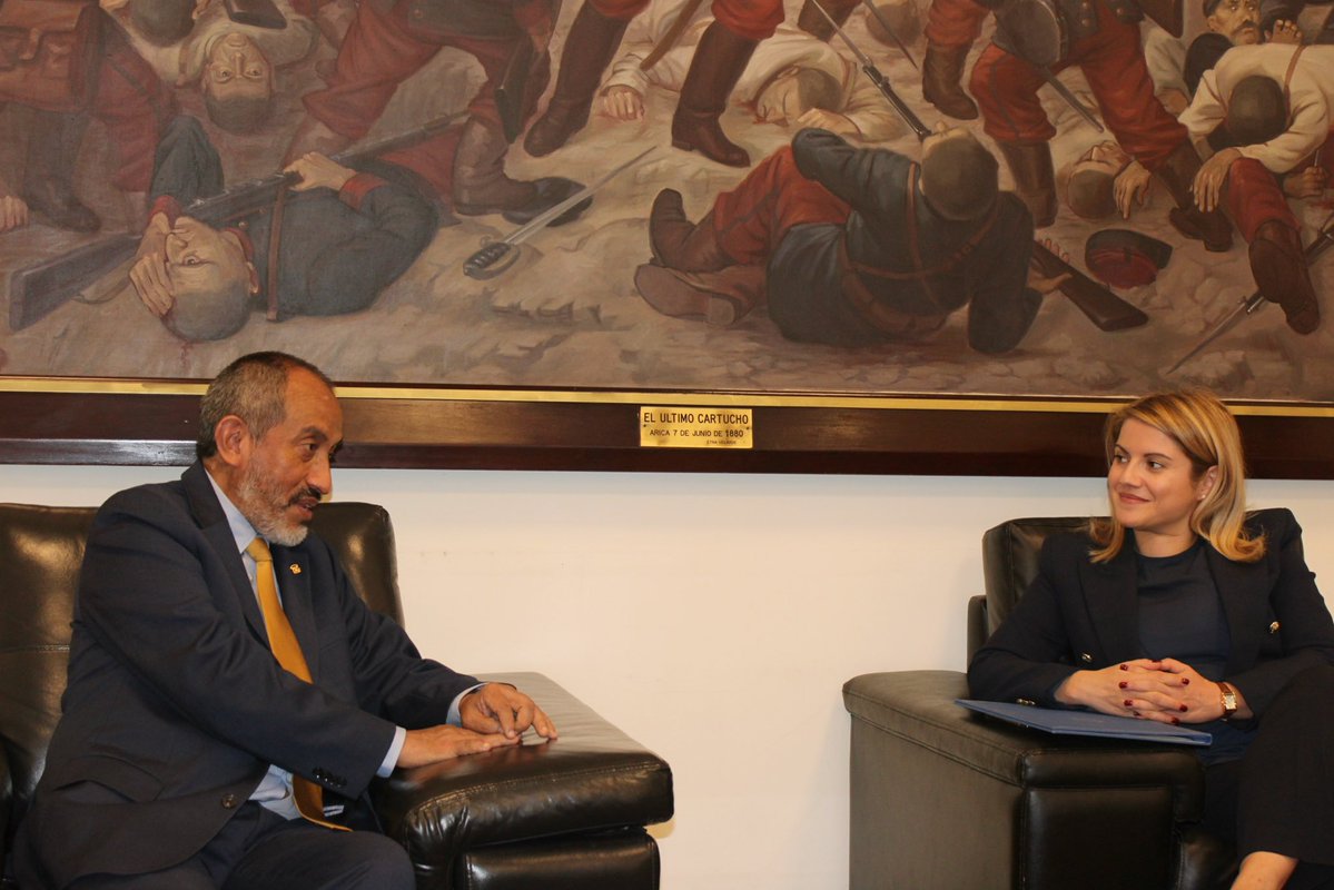 tripodimaria's tweet photo. Nell’ambito della Missione imprenditoriale in Perù, con il VM alla difesa Eufracio León, abbiamo approfondito le opportunità di partnership e cooperazione industriale 🇮🇹🇵🇪,alla presenza dei rappresentanti italiani delle aziende di settore.
#DiplomaziaDellaCrescita https://t.co/baVMpmtNjd