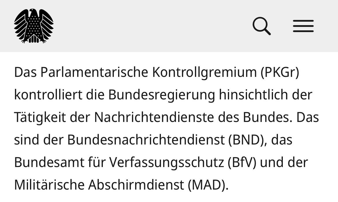 SusanneBaessler's tweet photo. @MarcHenrichman @Bundestag #Hanning 

Das Parlamentarische Kontrollgremium (PKGr), dem Sie als MdB der CDU-Fraktion seit 2025 vorsitzen Henrichmann, hat seit 2010 nicht aufgedeckt, dass der Büroleiter von weiteren vier BND-Präsidenten mutmaßlich Geheimnisse an den ehemaligen BND-Präsidenten Hanning mutmaßlich gegen Geldzahlungen verraten hat. 

Das PKGr wurde seit 2010 durch die Parteien SPD, CDU, Die Linke (SED) und Bündnis 90/Die Grünen geleitet. Letztere Partei stellt seit 2025 den stellvertretenden Vorsitzen, der das Gremium von 2022 bis 2025 leitete und bereits von 2017 bis 2022 stellvertretender Vorsitzender war. 

1,3 Milliarden € kostet der Bundestag die Steuerzahler pro Jahr. Was genau ist ein Parlamentarisches Kontrollgremium wert, das einen mutmaßlich eklatanten Geheimnisverrat über 15 Jahre und 7 Vorsitzende hinweg nicht aufzudecken vermag? 

Die Frage, wie groß der nachrichtendienstliche Aufklärungswille der MdB von Die Linke (SED) und Bündnis 90/Die Grünen ist, stellt sich angesichts der Ereignisse rund um Wahl und Regierungsbildung zum Abgeordnetenhaus Berlin mutmaßlich. 

@bundeskanzler @CDU @cducsubt @CSU @csu_bt @BND_Deutschland @JuliaKloeckner