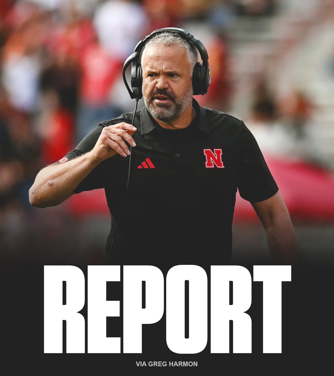 GregHarmonCFB's tweet photo. REPORT: Nebraska has requested that Matt Rhule be permitted to wear a Green Lantern ring on the sideline Saturday against Indiana.

The Big Ten denied the request after determining it would constitute “an artificial competitive advantage.” https://t.co/3AMPUEiga2