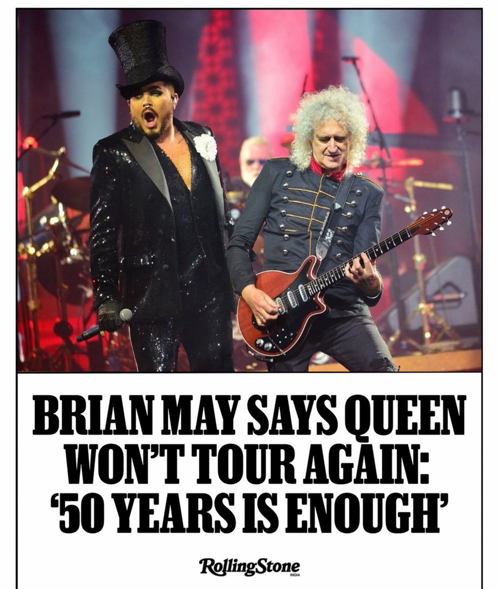 4Gelly's tweet photo. Brian May sets the record straight about touring 
"This is a misinterpretation of what I actually said. I have actually never said Queen won't ever tour again. I could never say never. I simply made a personal decision last year to take a break from touring. I've been making lots of music, and Roger and I are constantly working together on Queen projects behind the scenes. I don't know what the future holds. I'm ever open to new adventures ! Bri"