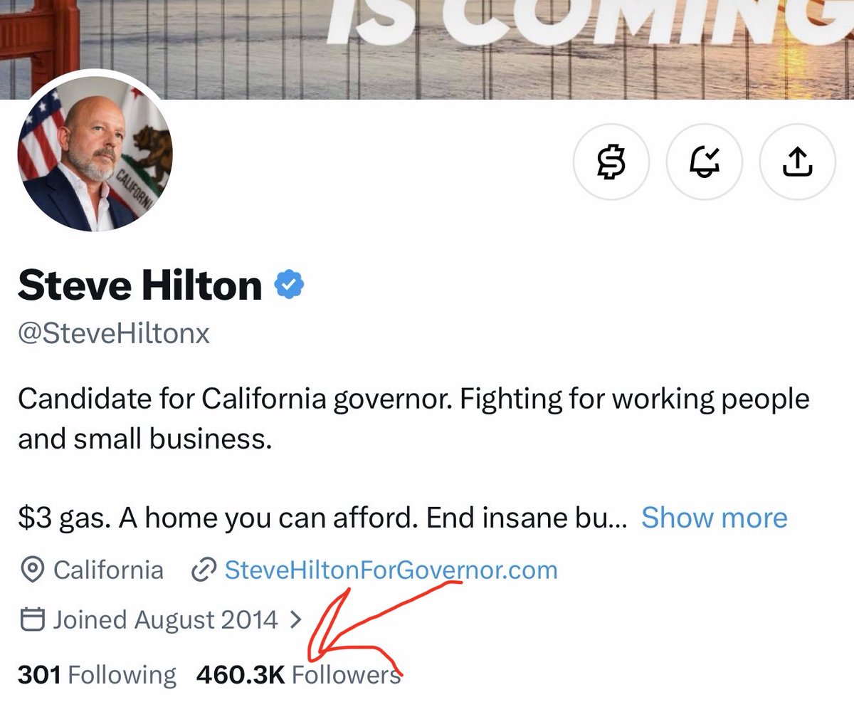 Stellaaa's tweet photo. I have way more X followers than Becerra (who is also WAY below @SteveHiltonx) 😂

Whatever the MSM tries to tell you about support for Becerra, it’s a lie. It doesn’t exist.

The momentum is all with Steve Hilton and it’s our job to get him over the finish line. LFG! https://t.co/2u3pbTPACO