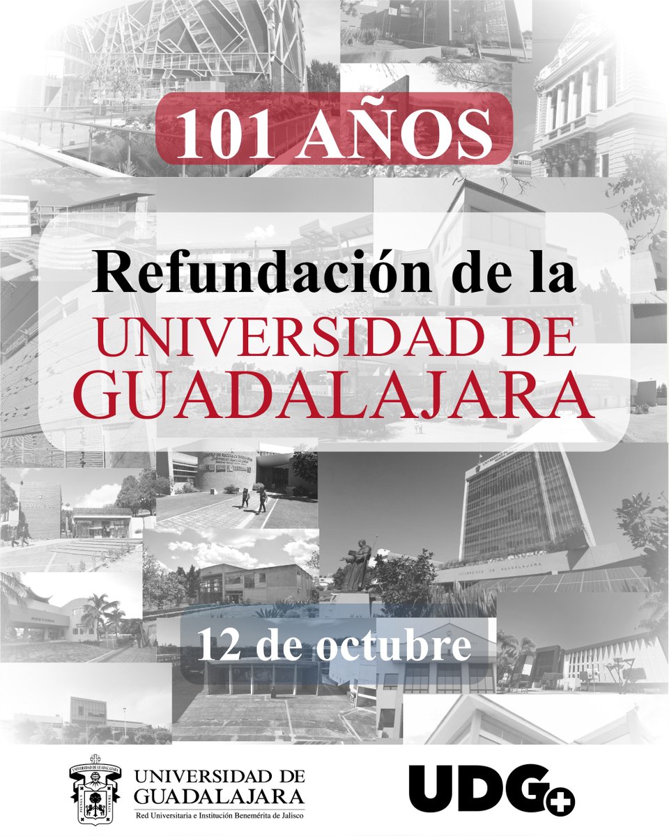 UDGPlus's tweet photo. 🦁 ¡101 años de llevar el conocimiento a cada rincón! 💻✨
Lo que comenzó en las aulas hoy traspasa fronteras gracias a la educación en línea de UDGPlus. Formamos parte de una historia viva que se transforma día con día.
#udgplus #universidaddeguadalajara #educacionenlínea https://t.co/VCxOn4xiLH