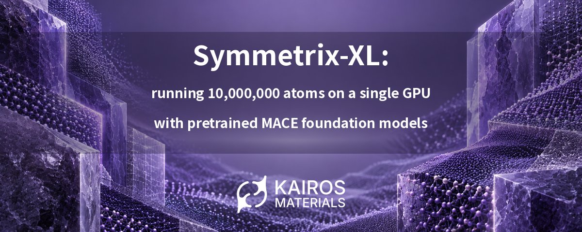 Symmetrix-XL: running 10,000,000 atoms on a single GPU with pretrained MACE foundation models