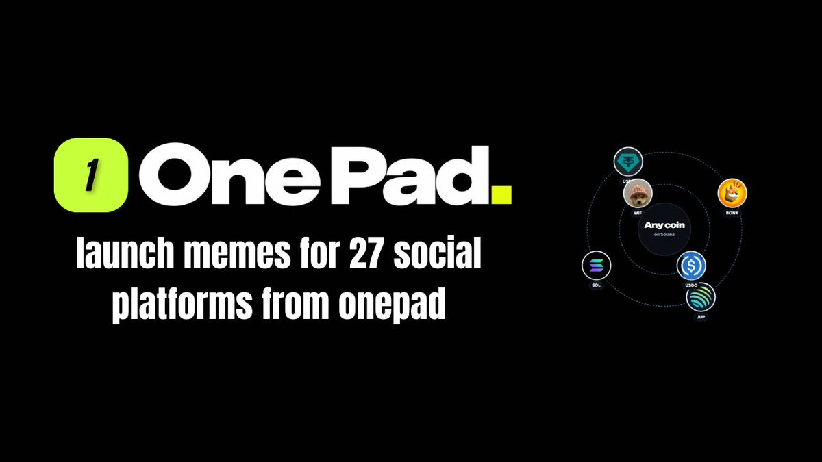 runonepad's tweet photo. Onepad goes live in 30 minutes on solana

Retweet &amp; Drop your solana wallet address https://t.co/9iz6Fbivef