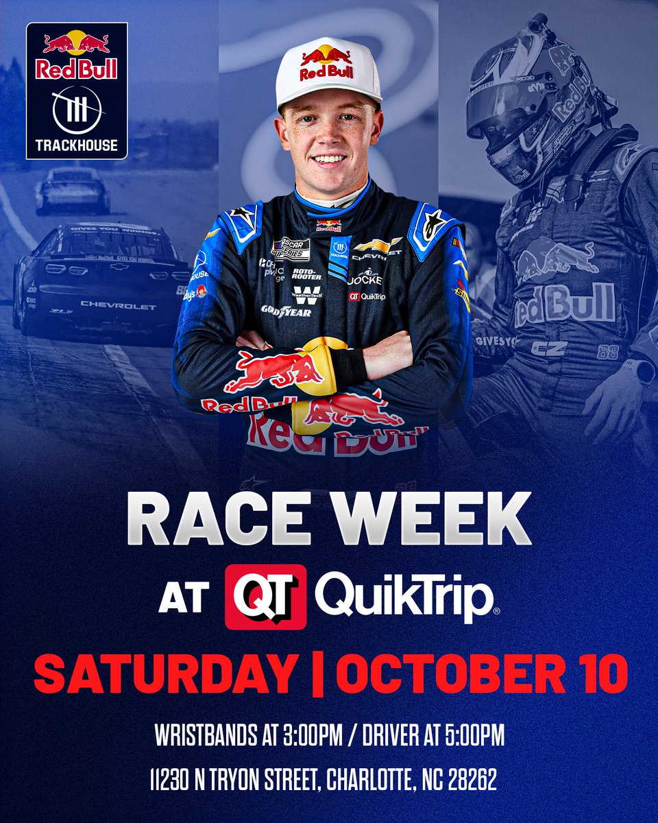 TeamTrackhouse's tweet photo. Don’t miss your chance to meet @connorzilisch this Charlotte race weekend ‼️✍️ https://t.co/cRT6qYtvNG