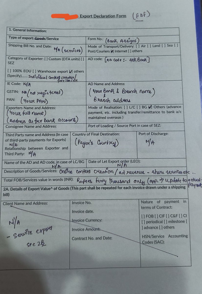 Dhairya__tweets's tweet photo. Foreign payouts come with confusing paperwork.
Here's my attempt to explain how to fill the EDF simply. https://t.co/PcjmJvc3YX