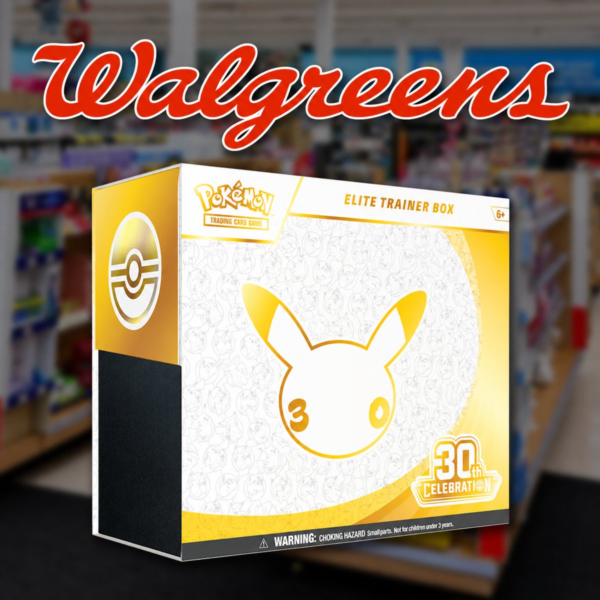 RipAllYoIsh's tweet photo. Walgreens might be getting Pokémon 30th Celebration ETBs this week 👀

Not all stores are getting them, so check your local Walgreens before you waste gas.

UPC: 196214158801 https://t.co/0NbrJ4RT98