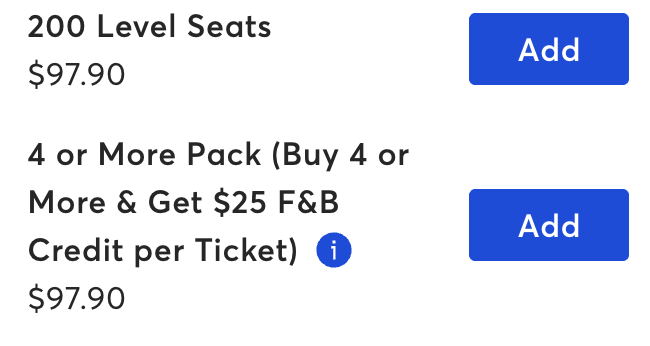 purplelineexp's tweet photo. Update here: NU has dropped the price of all remaining upper level tickets to $97.90 and are offering a $25 food and beverage credit per ticket for parties of four or more such seats. These tix had been priced between $125-$160 before the drop, so a step in the right direction. https://t.co/bqSUDLegEW