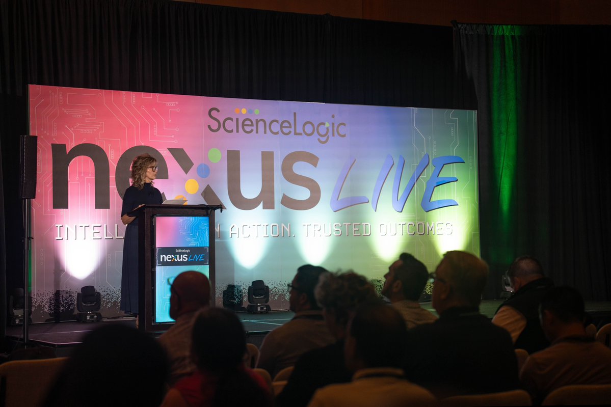 ScienceLogic's tweet photo. #NexusLive2026 is underway!

This morning, ScienceLogic’s Dave Link and Michael Nappi shared what’s next for AI-driven ITOps, while CloudWave’s Tina Brown explored how automation and predictive intelligence can help transform healthcare IT.

🔗 Learn more: https://t.co/9SlwGUR7C1 https://t.co/4le7Idrw5M