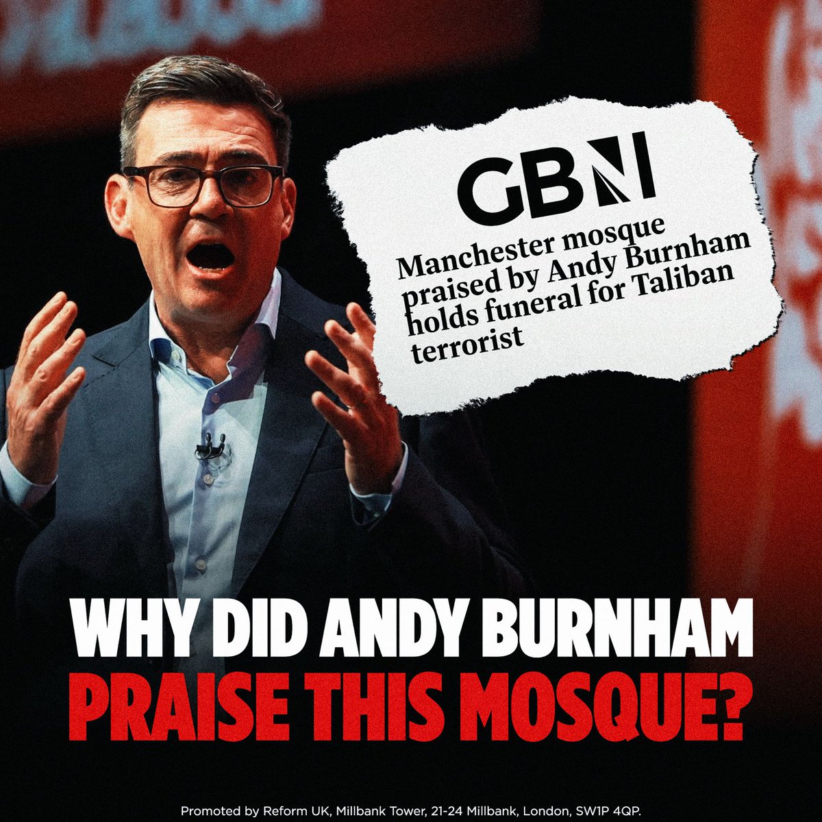 reformparty_uk's tweet photo. Andy Burnham needs to sort out his priorities.

Only Reform UK will root out Islamic extremism wherever we find it. https://t.co/xrXT8zDJBZ