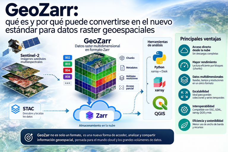 MappingGIS's tweet photo. GeoZarr: qué es y por qué puede convertirse en el nuevo estándar para datos raster geoespaciales

https://t.co/S9i2qzmsza https://t.co/OYuHmVXAvT