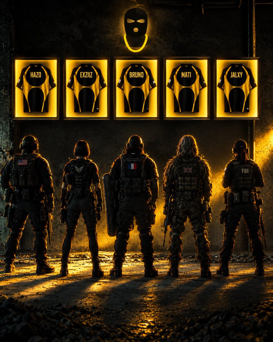 PGOneeksports's tweet photo. Got bored of seeing too many figures in my bank account, so I bought a team. Thanks to all my graft and hard work, these clowns are getting paid to play video games. Excited to see what I can cook up with this...

@HazoR6S 
@exzzR6x 
@DarkKnightBruno 
@ymati_ 
@Jalxyzz https://t.co/FDqX1odKq1