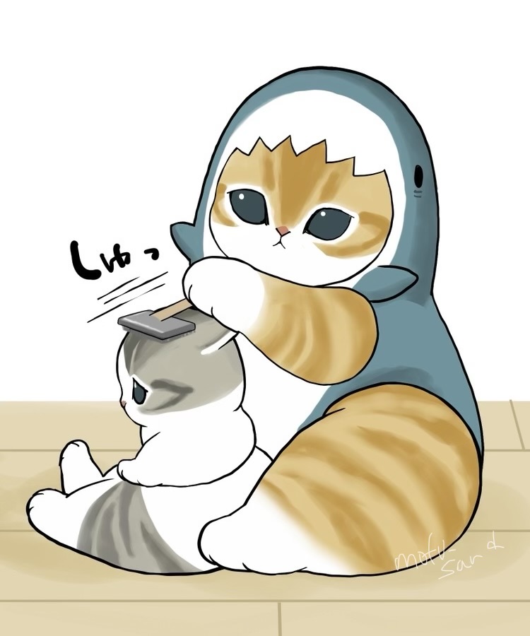 mofu_sand's tweet photo. 【mofusandアニメ水曜朝8時更新】
冬毛シーズン、ちびにゃんの毛がふわふわ収穫期！？
雑誌を見たサメにゃん、集めた毛で「毛玉クラフト」に挑戦✂️
お手伝いちびにゃんと夜なべして、ついに憧れのお揃い帽子が完成！

……したはずが、まさかの展開に！？

第40話、配信開始❗️
YouTube視聴はこちらから
↓
https://t.co/f0QNvdV7t5