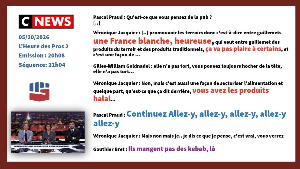 slpng_giants_fr's tweet photo. 🟦 Saisine #Arcom pour #CNews

En 2024 CNews s'était plainte que dans une pub un cambrioleur était blanc alors que selon eux il aurait dû être noir ou arabe (et la famille métissée, blanche)

Maintenant, c'est pour évoquer la nostalgie d'une France heureuse parce que blanche.
1/2 https://t.co/4zCR55kPEn