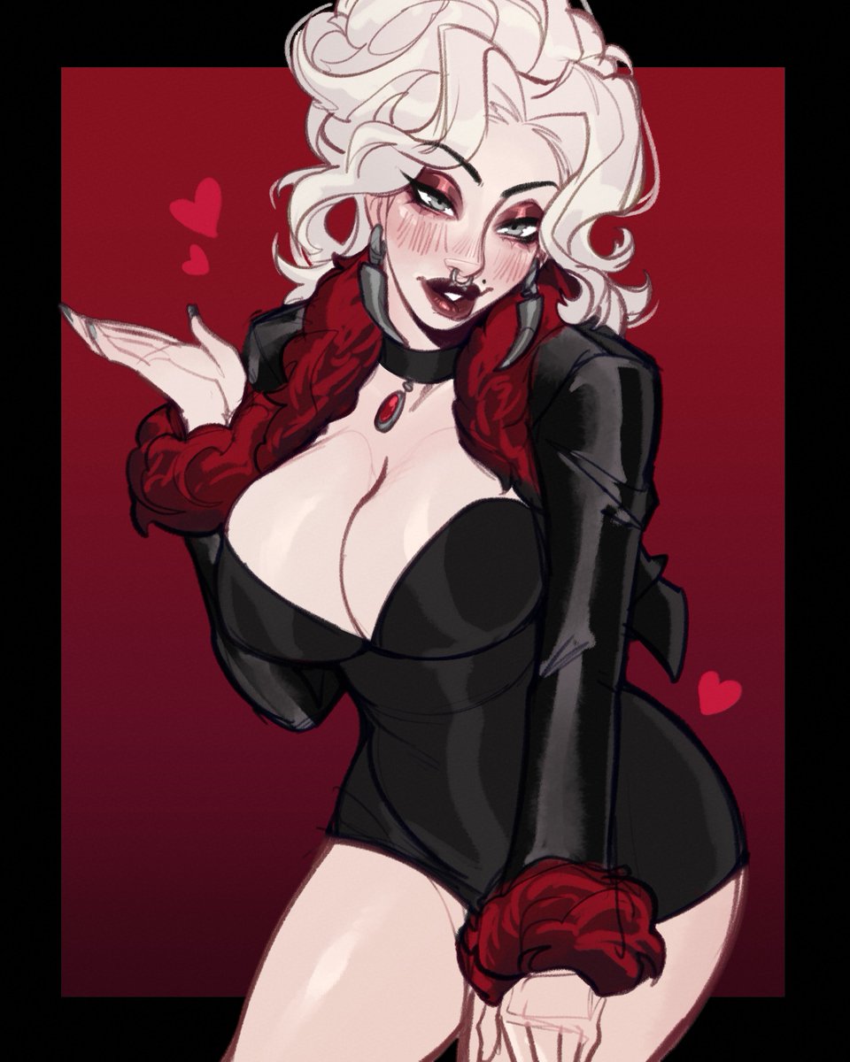 Milkcubus's tweet photo. sketch commission ❤️🖤 https://t.co/ao0DBuyBof