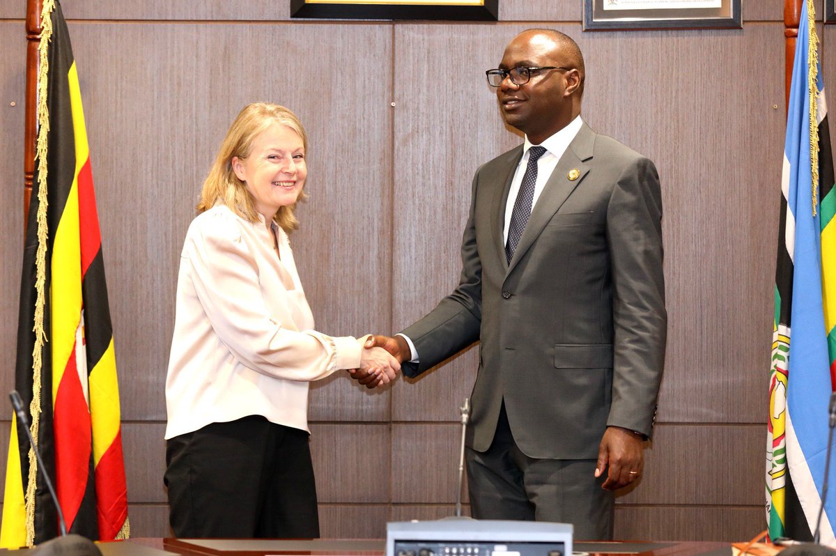 henrymusasizi1's tweet photo. I welcomed the new Head of Iceland Mission to Uganda Katrín Einarsdóttir and also thanked the Government of Iceland for the support extended to Uganda over the years in the districts of Kalangala, Buikwe and Namayingo.

During the meeting, The Iceland Head of Mission in Kampala made the revelation about the resumption of the cooperation 

The Government of Iceland has approved a grant of USD 8 million to support infrastructure development in the three districts of Namayingo,Kwania and Amolatar especially in the areas of education (construction of schools), water and sanitation for the period 2026-2028.
 
Uganda has clearly defined what it wants to be in the next 15 years through the tenfold growth strategy. Iceland is welcome to support the anchor sectors of the economy - ATMS and their enablers.

I urged them to attract foreign direct investments and tourists, support value addition and innovations. Promote Uganda as the best investment destination.

The Iceland Head of Mission who was accompanied by her Deputy and other officials said Iceland is ready to continue promoting Uganda and supporting future generations through education.