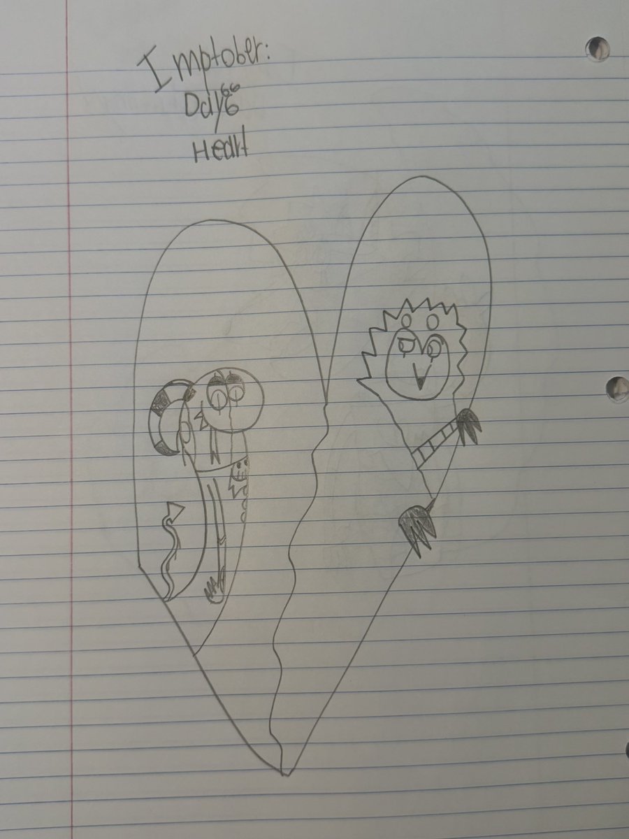 Korbo76's tweet photo. PROMPTUAH 6: Heart! In diz Picture we’ve got Stolitz in a Heart! Well… What else was I gonna draw? HOTTAKE This is the first and really only Couple I find investing and lovable in Fiction. HEY I SAID IT! I said it… #Imptober https://t.co/GEZ3HboNny
