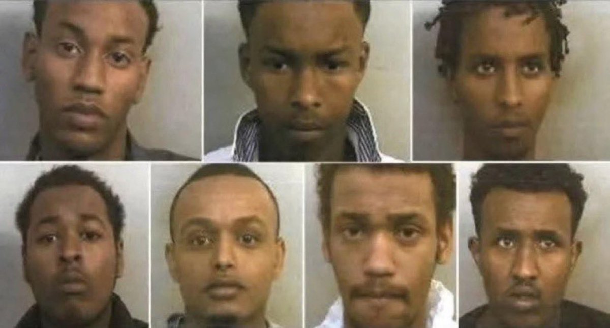 HJB_News__'s tweet photo. Seven Somali undocumented migrants jailed for gang raping a 13 year old British girl in their taxpayer funded hotel room. This is Andy Burnhams Britain. https://t.co/pUINuDlmC7