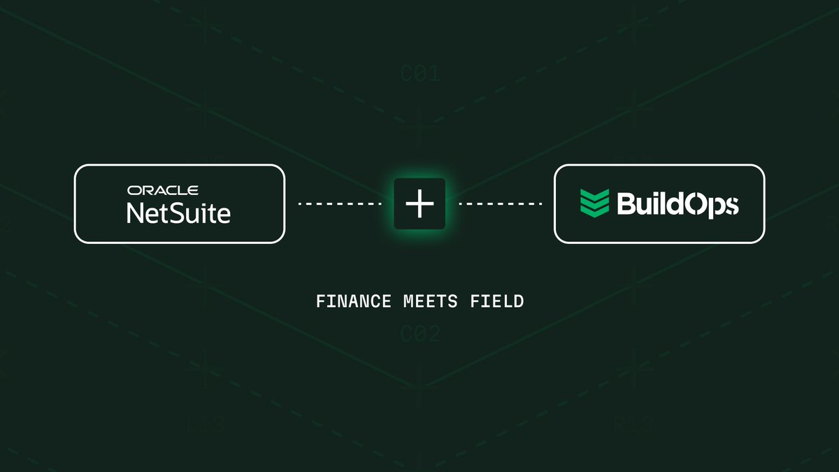 GoBuildOps's tweet photo. Commercial contractors should not have to piece together the financial side of the business and the operational side of the work.

BuildOps and NetSuite together give commercial contractors a stronger connection between finance, field execution, and the day-to-day operation.

Together, we connect the financial side of the business with the operational reality of commercial service — from dispatch and technician workflows to service agreements, work orders, quoting, and field execution.

The result is a more connected operation for the unsung heroes of the trades — one that helps teams stay reliable when the work is complex and customers are counting on them.

We’re proud to help bring that together: 
https://t.co/42taRJhuvn