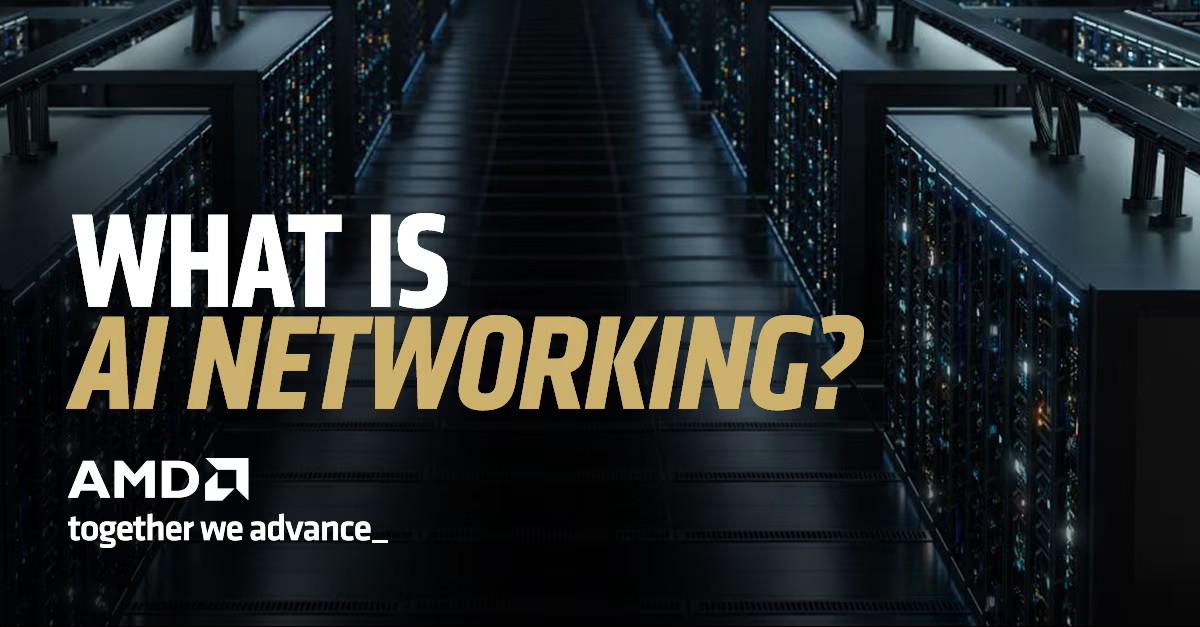 AMDServer's tweet photo. As AI scales, network performance can directly impact GPU efficiency.

AI networking helps keep workloads synchronized and running smoothly at scale.

Missed our blog “What is AI Networking?” Read it here: https://t.co/31texCM9hP https://t.co/aoSyDiWlTf