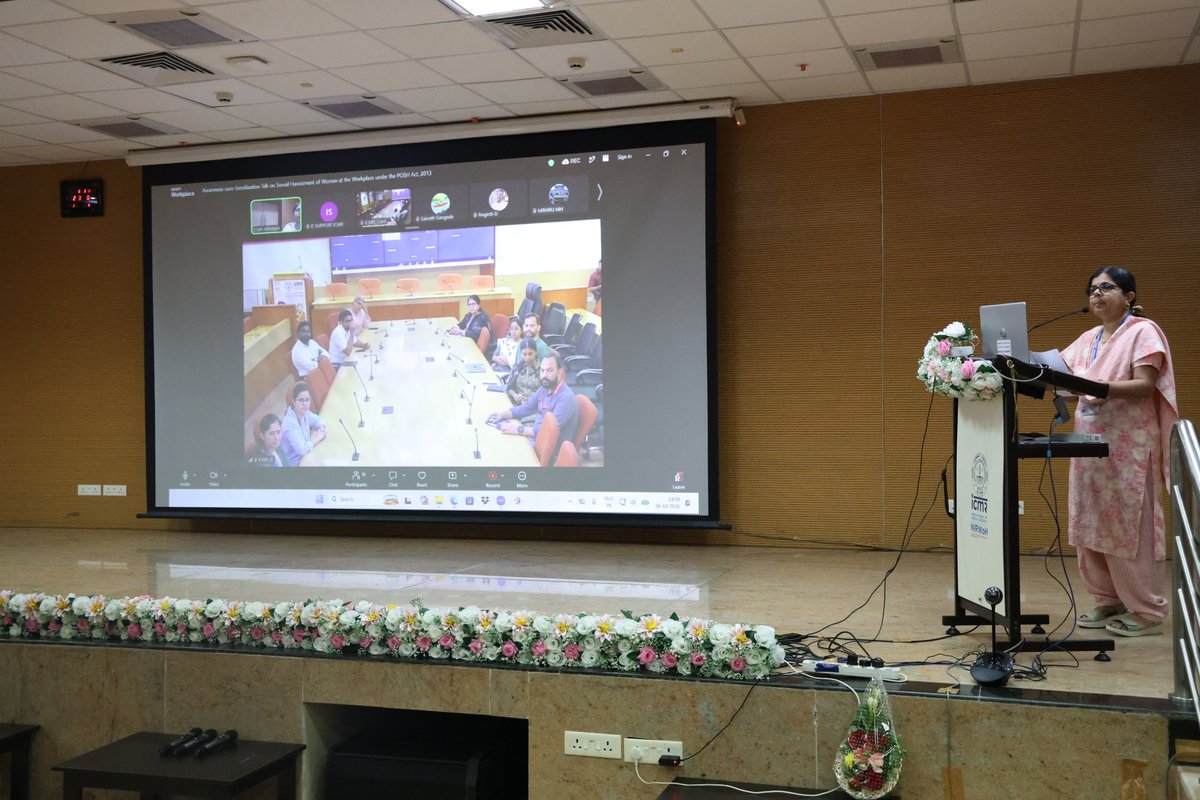 icmrnirwoh's tweet photo. Internal Complaints Committee organised an awareness-cum-sensitization session on Sexual Harassment at Workplace &amp; POSH Act 2013 by external expert Mrs. Vidula Patil. 225 participants joined the interactive session offline and around 100 attended online. https://t.co/6TMy69Ex1P