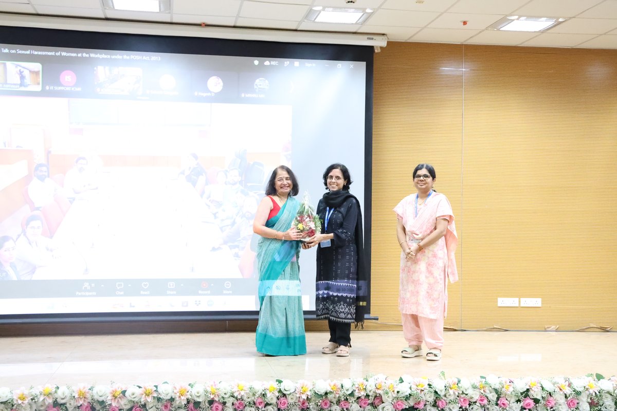 icmrnirwoh's tweet photo. Internal Complaints Committee organised an awareness-cum-sensitization session on Sexual Harassment at Workplace &amp; POSH Act 2013 by external expert Mrs. Vidula Patil. 225 participants joined the interactive session offline and around 100 attended online. https://t.co/6TMy69Ex1P