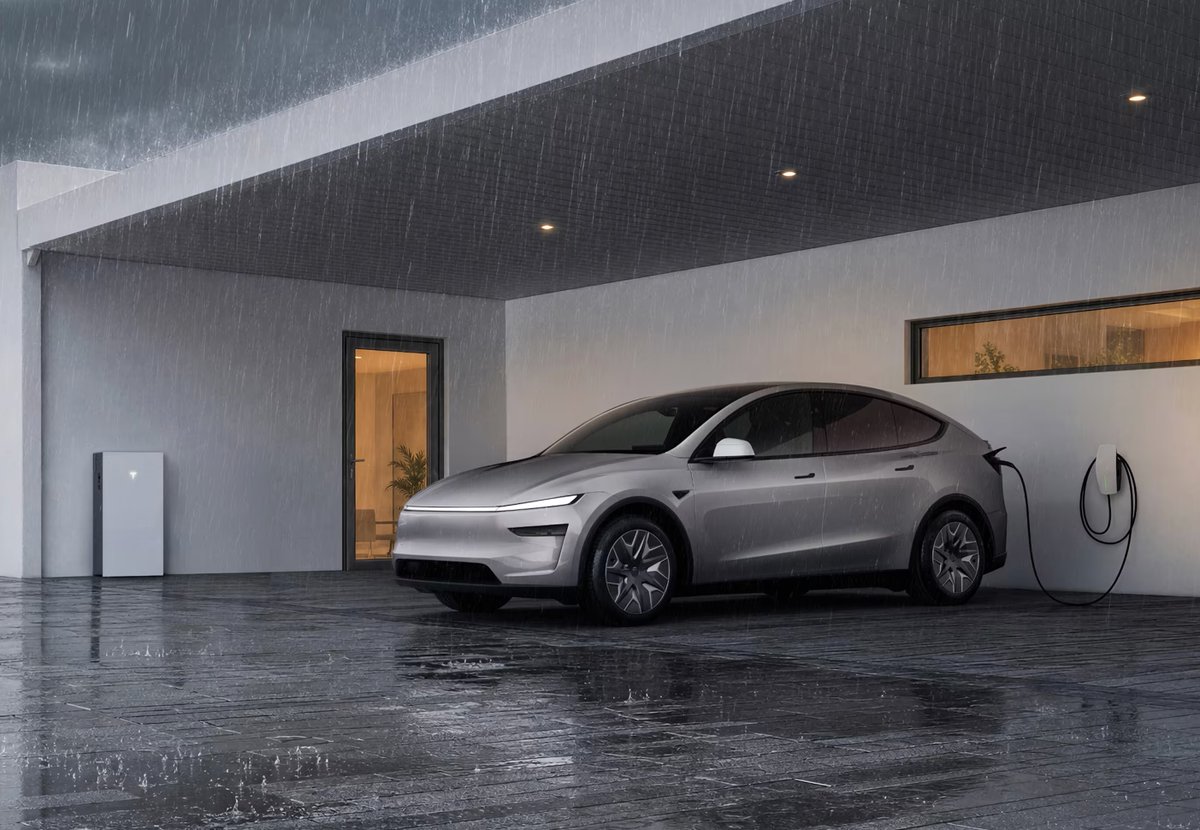 SawyerMerritt's tweet photo. Tesla has just officially introduced Powershare Home Backup for new Model 3 and Model Ys with Powerwall 3 (orders October 1, 2026 or later).

Model 3 and Model Y vehicles can extend your backup duration by over 2 days. For homes equipped with Powerwall 3 and Wall Connector, no additional equipment is required.

Powerwall 2 and Powerwall+ support is coming soon. Compatibility with Powerwall is enabled via over-the-air update.

Learn more: https://t.co/BIxvf7H8Hs