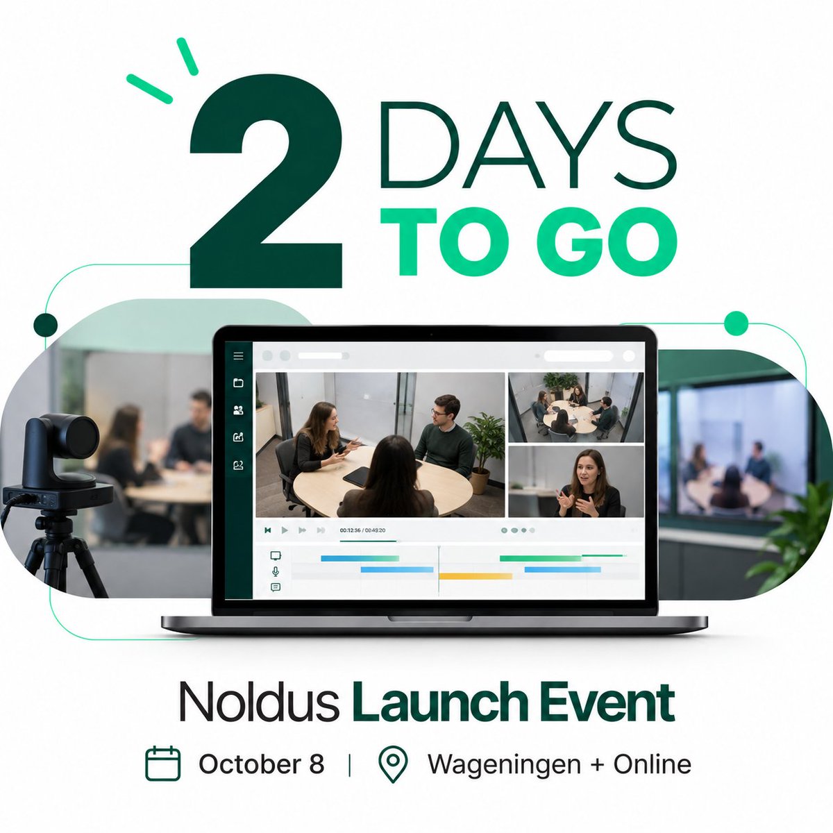 NoldusIT's tweet photo. 2 days to go! 🎉
Join us October 8 for the Noldus Launch Event, live from Wageningen and online.
See the launch of NoldusViso One and hear what’s next in behavioral research.
🕐 13:00 CEST | 07:00 EDT
👉 https://t.co/4PtPl7cxqT https://t.co/SBGpZcxzlB