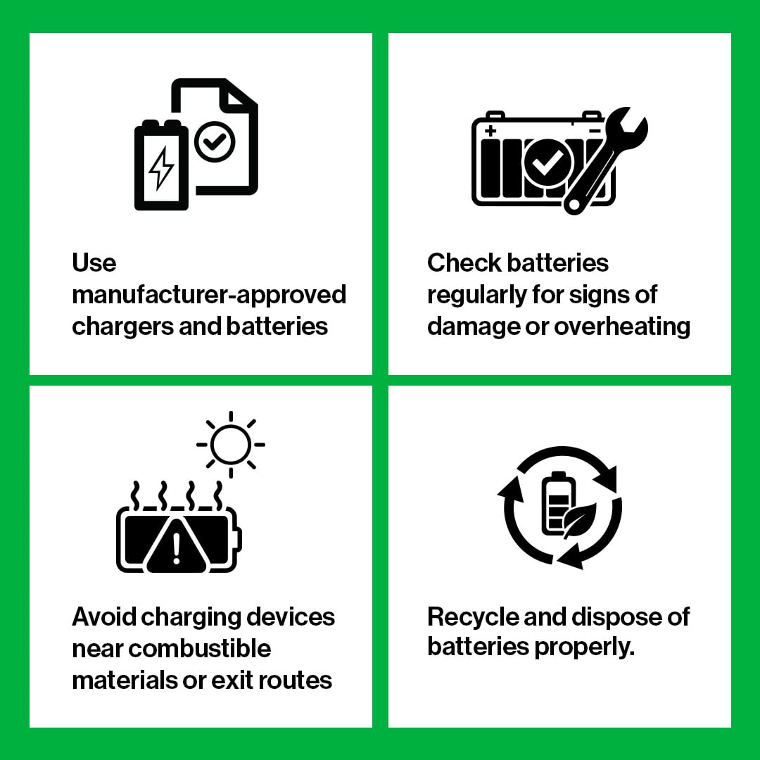 bandmlimited's tweet photo. Cette #SemaineDeLaPréventionDesIncendies, B&amp;M sensibilise à l’utilisation sécuritaire des piles au lithium-ion. Recharger adéquatement et vérifier l’état des piles sont des gestes simples qui contribuent à protéger les personnes, les biens et les communautés.

#SécuritéIncendie https://t.co/bDx8k0tjFZ