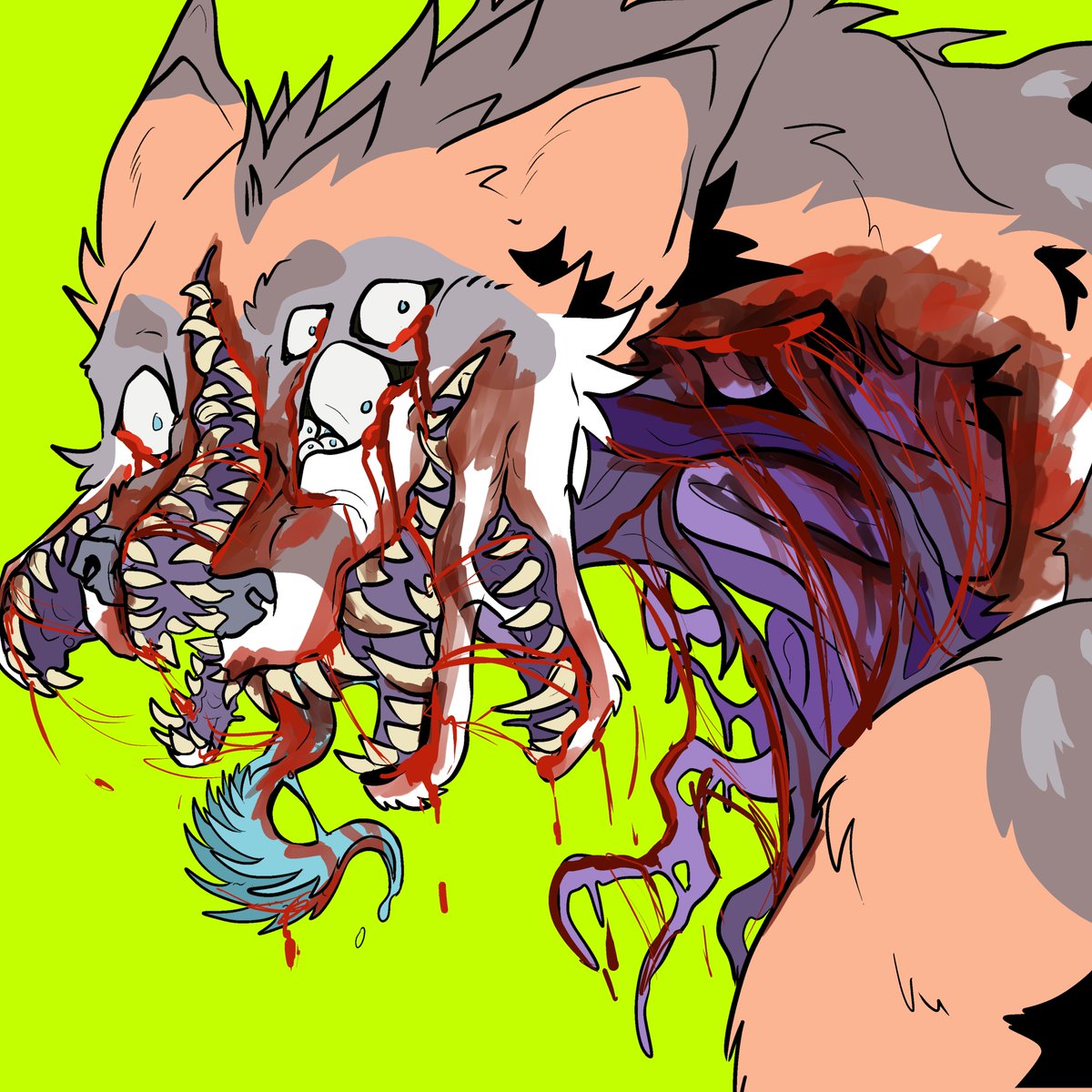 TheGooseDragon's tweet photo. Goretober day 6: body horror
Ft. Deerpea on telegram

Going out of town so today and tomorrow's are gonna be mostly flat color ❤️ https://t.co/W1PR2pCdZd