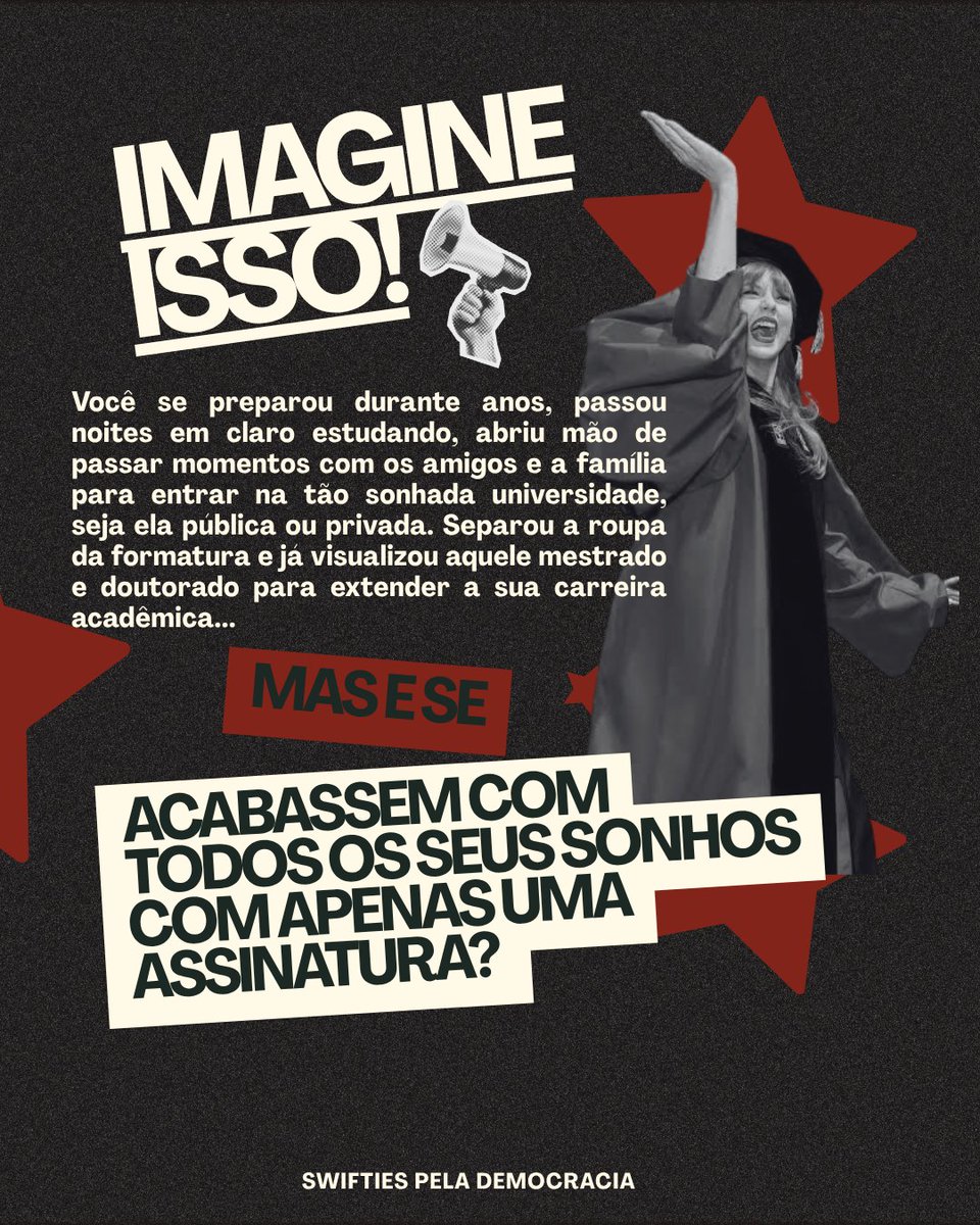 ididsmthingbad's tweet photo. EI, ESTUDANTE! Vai prestar vestibular esse ano? O seu futuro está em risco! 📢

É hora de unirmos nossa força pra defender a educação pública e o nosso direito de sonhar. 

Vamos juntos no vira-voto pro Lula!
#SwiftiesPelaDemocracia https://t.co/jp7RkTaDt8