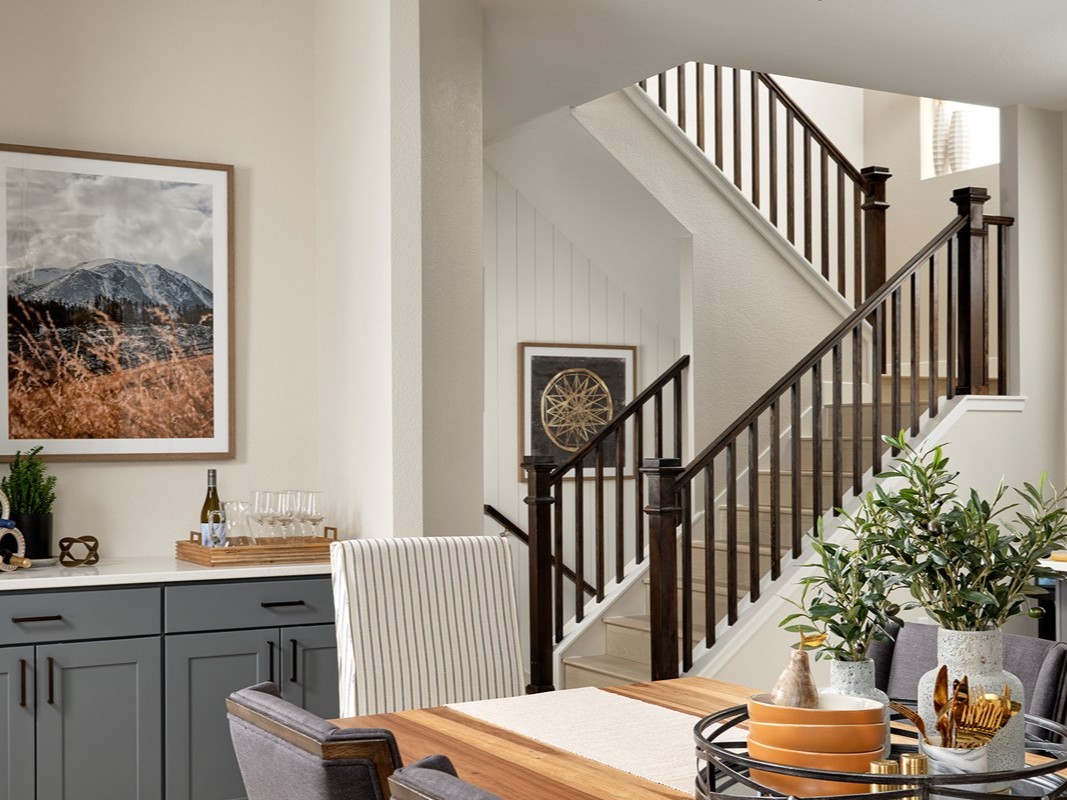 DavidWeekley's tweet photo. The fully furnished Cherry Oak pairs a bright, open second floor with a private third-floor Owner’s Retreat. Notice how that room placement changes the feel of a home. https://t.co/hnQOKxIYi8 #ColoradoSprings #NewHomes #DavidWeekleyHomes https://t.co/SUdsXrCnv7