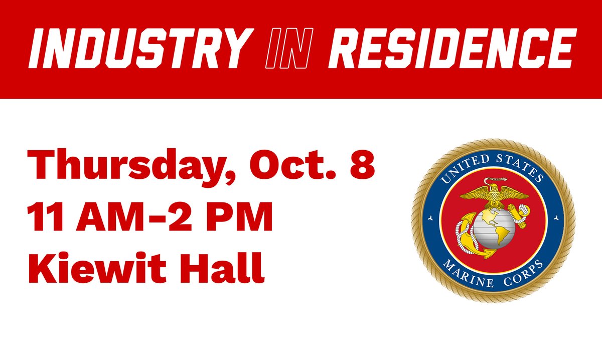 UNLComputing's tweet photo. Students have another chance to learn about career opportunities with the @USMC this Thursday! Stop by Kiewit Hall between 11 a.m. and 2 p.m. https://t.co/P1gxDZLkmX