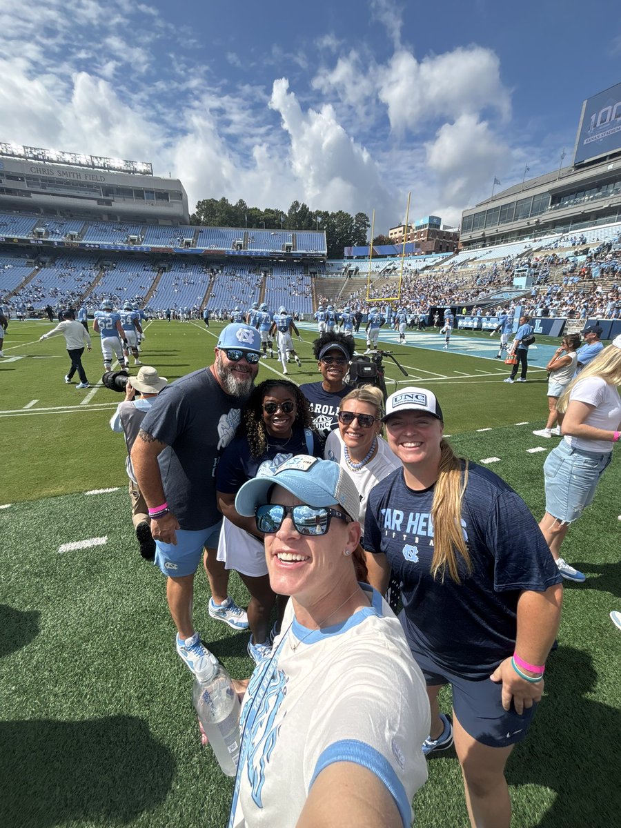 coachmegsmith's tweet photo. Happy National Coaches Day 🩵 Pretty lucky I get to do this with some of my favorite people. Go Heels! 🐏 https://t.co/7G8Xrc6a1j